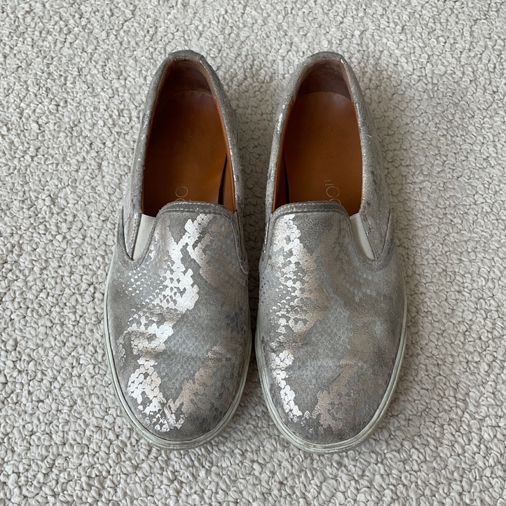 Faux Snake Skin Jimmy Choo Slip-Ons